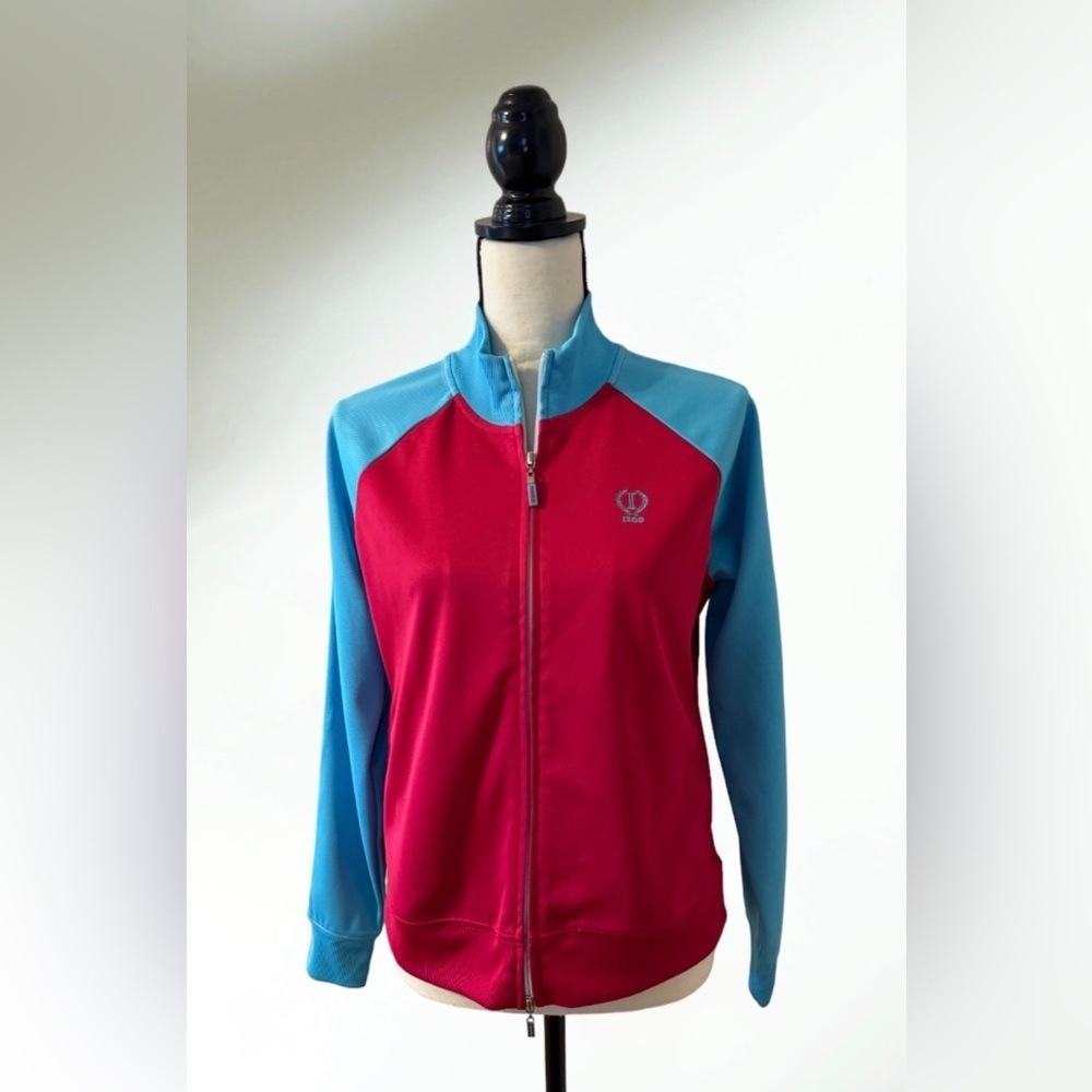 IZOD Movement Women Medium Athletic Multi Color Full Zip Jacket Excellent Cond